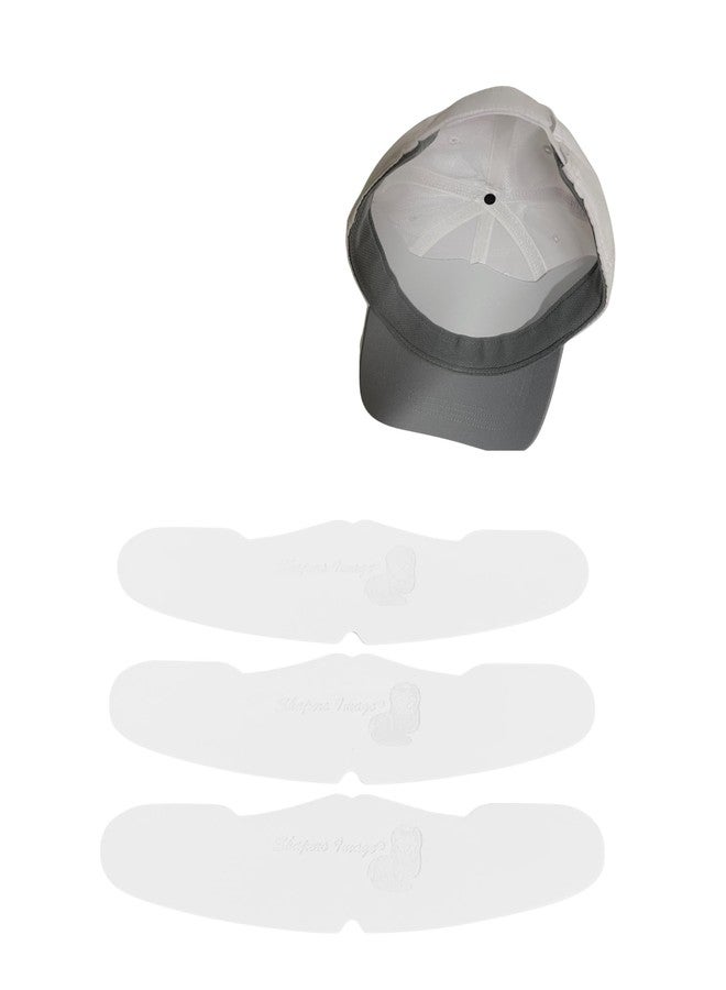 Shapers Image 3 Count White EVA Foam Cap Pro Baseball Crown Shaper Inserts for Low Profile Fitted, Dad Caps Snapback Hats Washable Reusable Sports Liner - Image 1